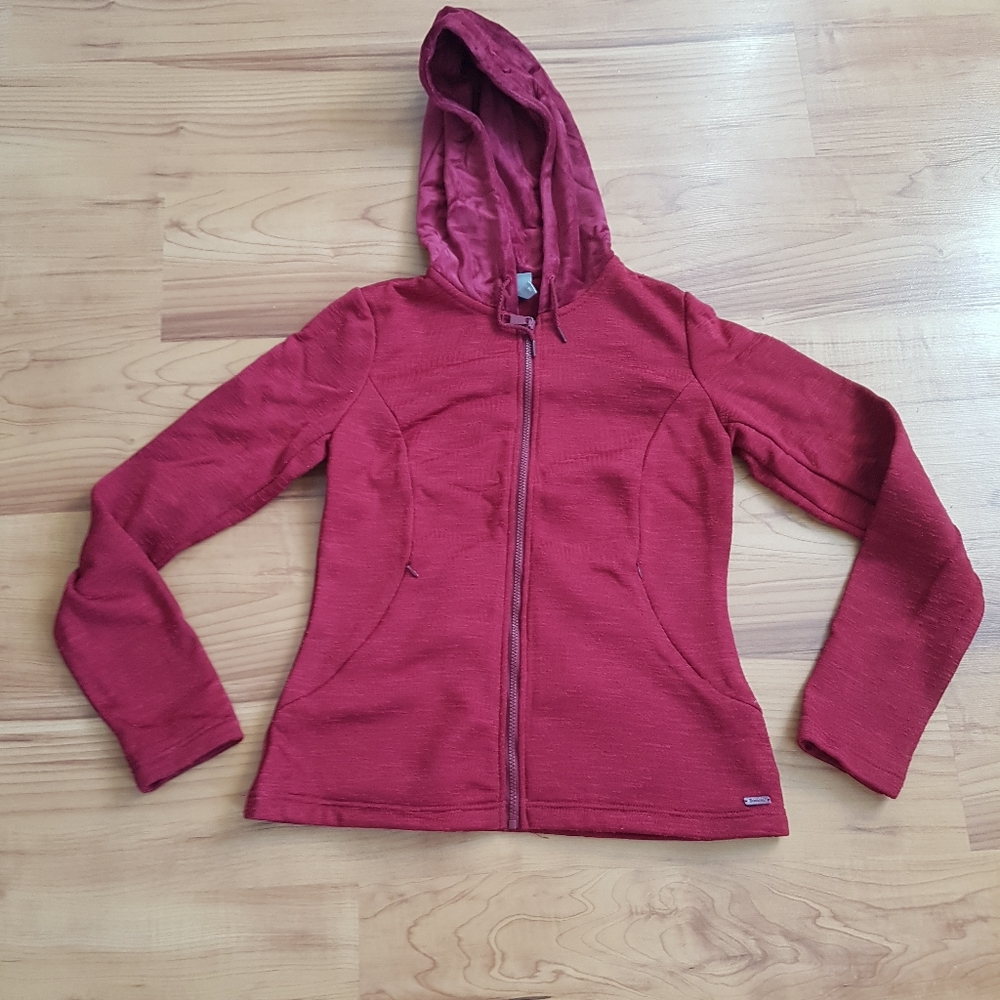 Dark red bench zip-up - large